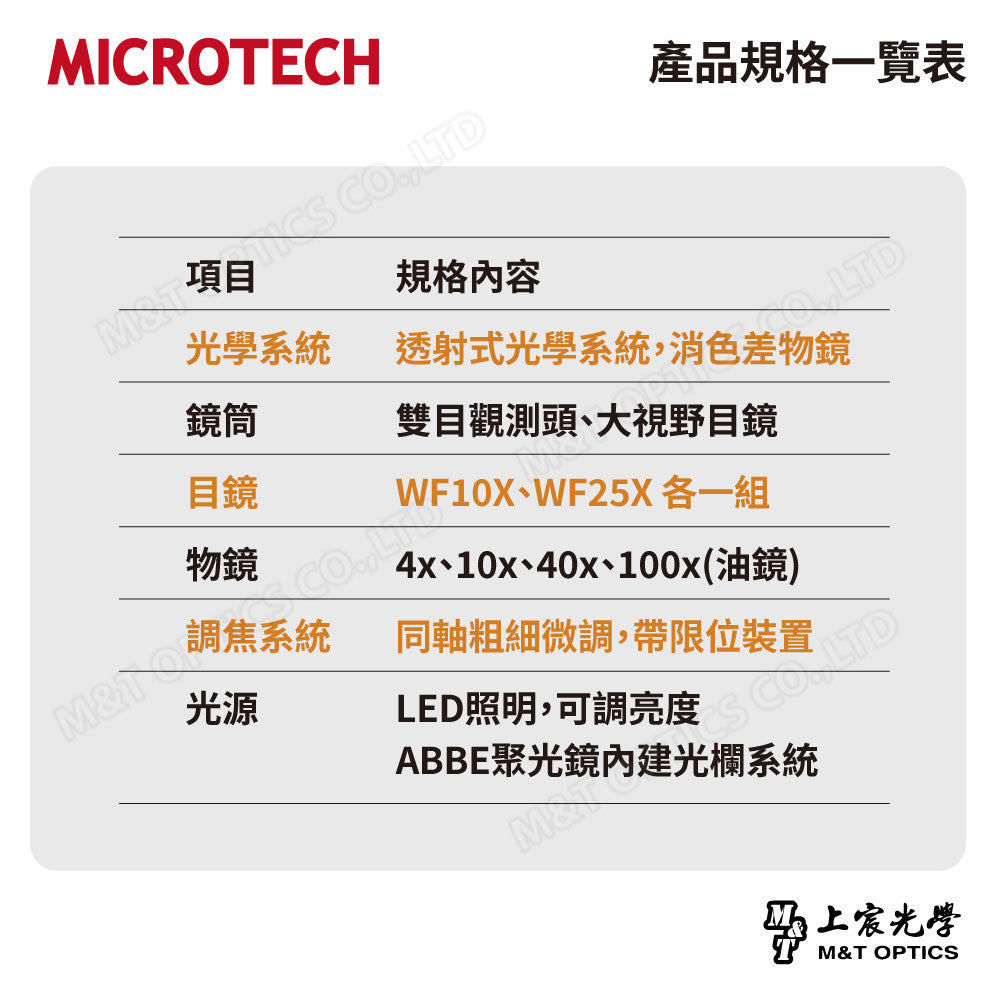 MICROTECH LX120 雙目生物顯微鏡
