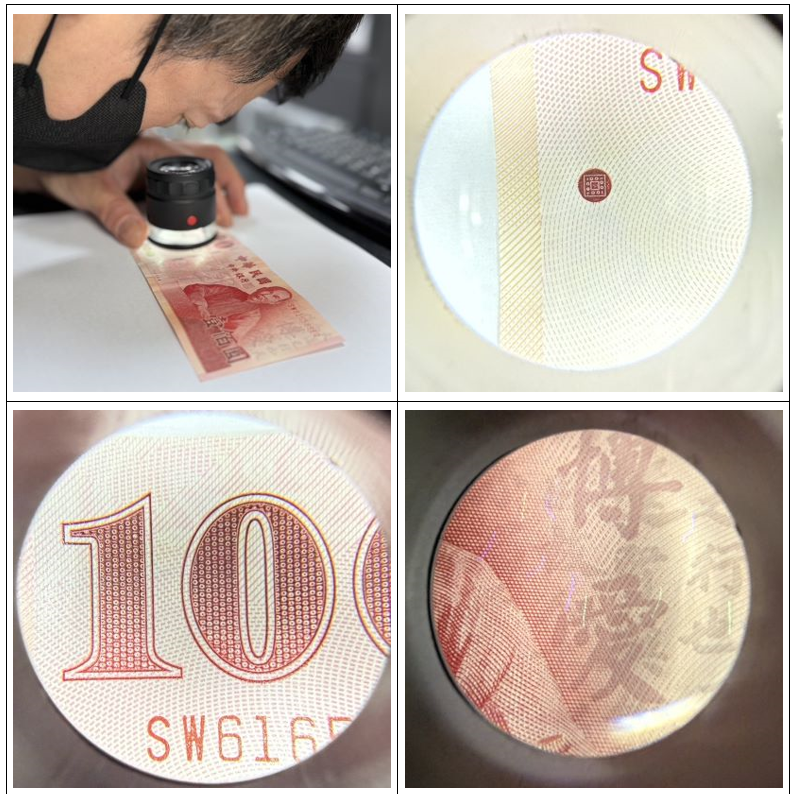 10倍多功能放大鏡-LED充電(附十字刻畫片+方格尺規),雙燈白光+UV