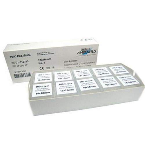 Made in Germany coverslips 18x18mm-10 boxed discount set Made in Germany