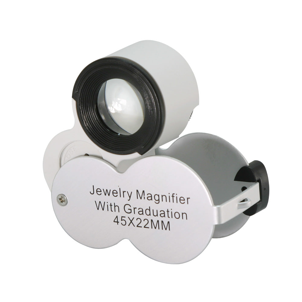LED light source jewelry magnifying glass-with scale