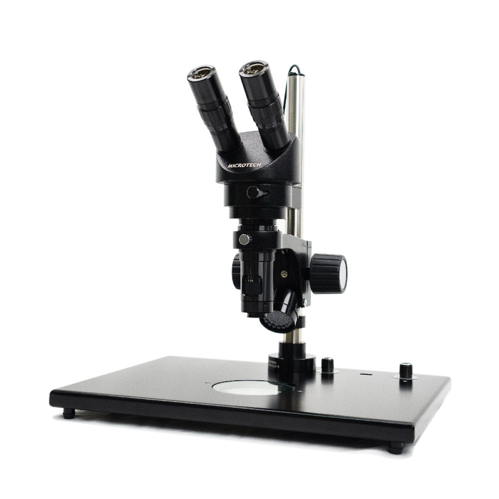 MICROTECH D10/D10T binocular/trinocular high magnification stereo microscope - original factory warranty for one year