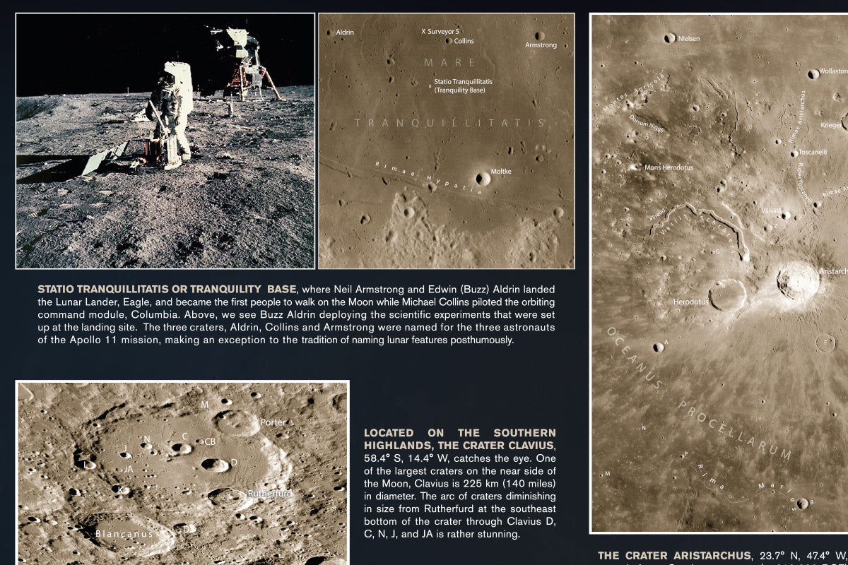CELESTRON Observer’s Map of The Moon 月面觀測地圖-真實精細版(英文)(上宸光學台灣總代理)