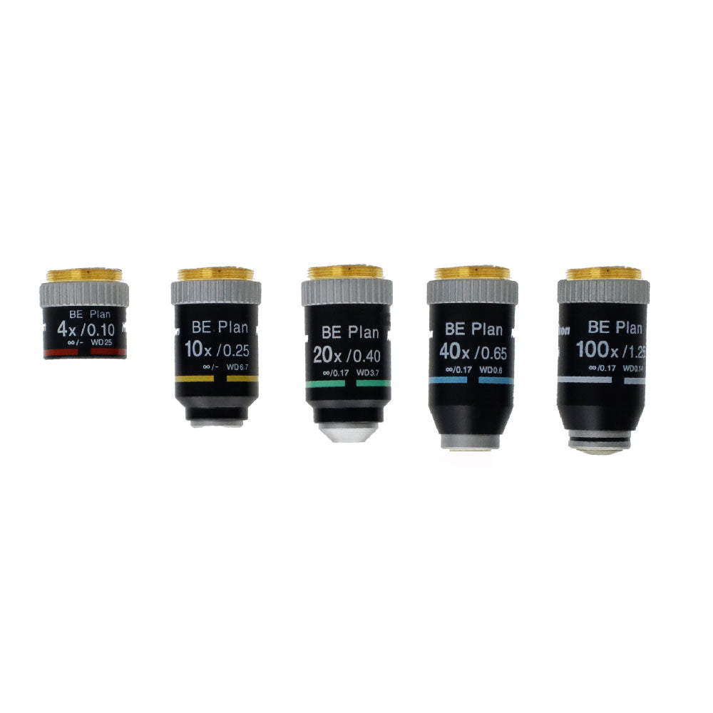 NIKON CFI BE Plan Achromat 4X/10X/20X/40X/100X Microscope Objective