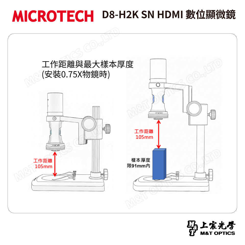 MICROTECH D8-H2K SN HDMI 數位顯微鏡