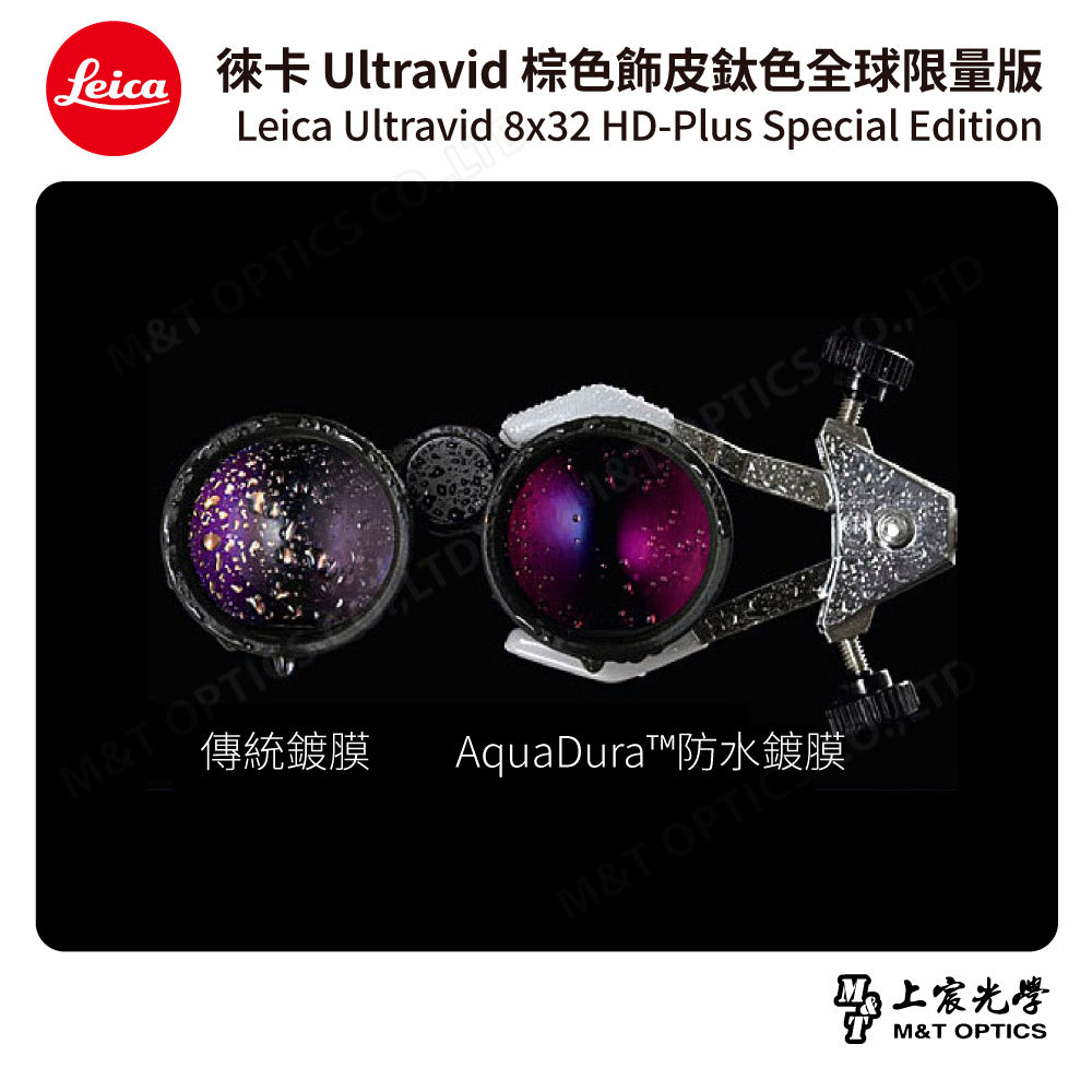 LEICA Ultravid 8x32 HD-Plus 棕色飾皮鈦色特別版「全球限量版」- 總代理公司貨