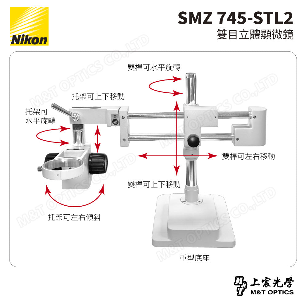 NIKON SMZ 745-STL2 雙目立體顯微鏡-雙桿萬向支架
