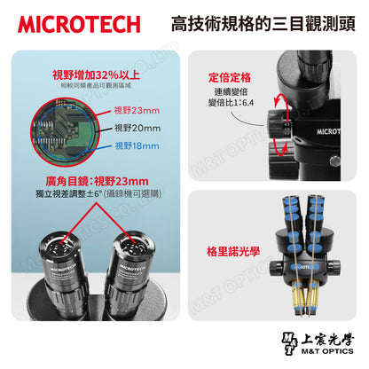 MICROTECH SZ2-SN binocular stereo microscope-original factory warranty for one year 