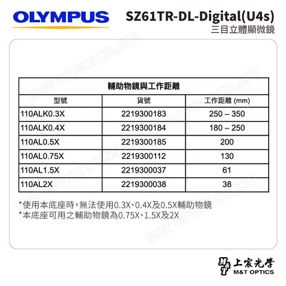 OLYMPUS SZ61TR-DL-Digital(U4s) 三目立體顯微鏡