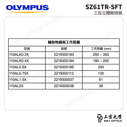 OLYMPUS SZ61TR-SFT 三目立體顯微鏡