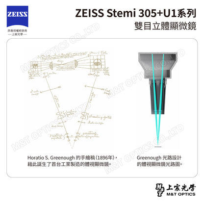 ZEISS 蔡司 Stemi 305雙目立體顯微鏡+U1系列萬向支架 (台灣公司貨保固)