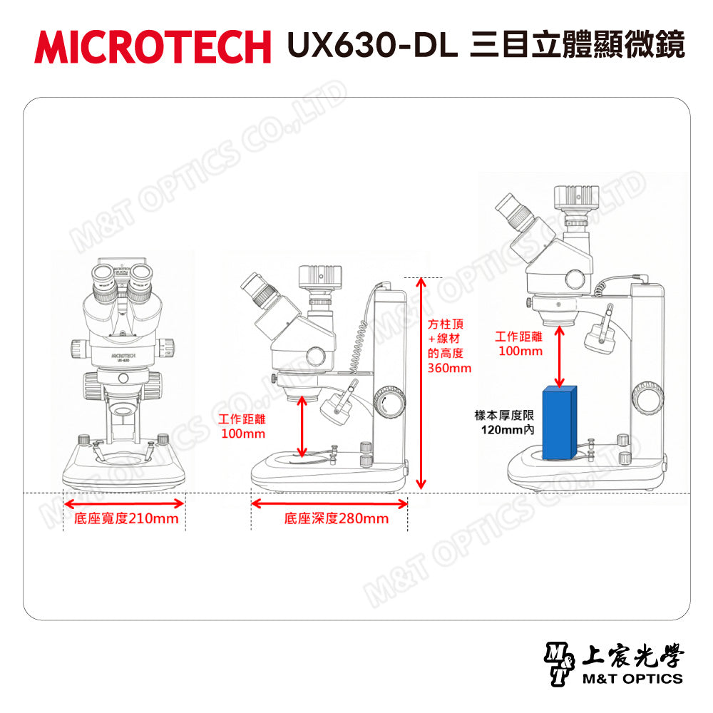 MICROTECH UX630-DL 三目立體顯微鏡