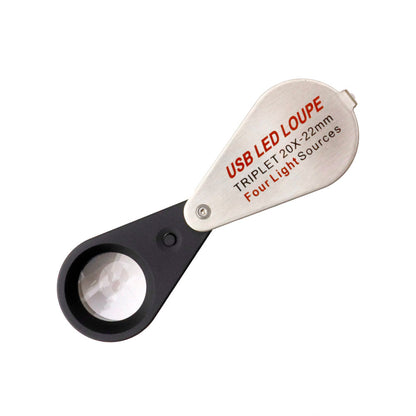 MICROTECH 20倍摺疊專業放大鏡-LED充電