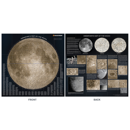 CELESTRON Observer’s Map of The Moon 月面觀測地圖-真實精細版(英文)(上宸光學台灣總代理)