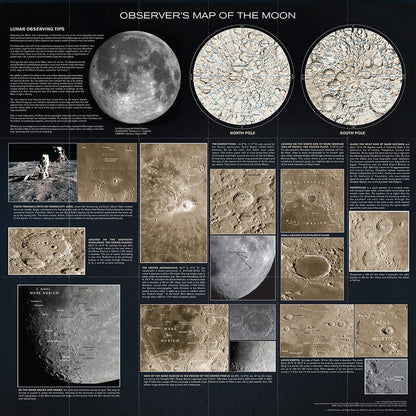 CELESTRON Observer’s Map of The Moon 月面觀測地圖-真實精細版(英文)(上宸光學台灣總代理)