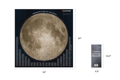 CELESTRON Observer’s Map of The Moon 月面觀測地圖-真實精細版(英文)(上宸光學台灣總代理)