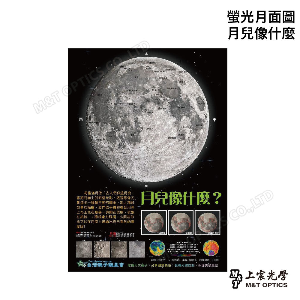 螢光月面圖-月兒像什麼