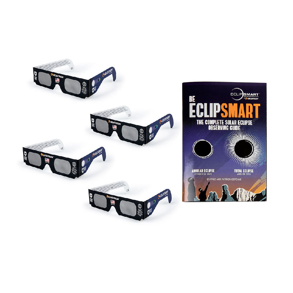 CELESTRON EclipSmart Solar Glasses (4pc Pack with Eclpbook )太陽觀察眼鏡4入+日食指南手冊(上宸光學台灣總代理)