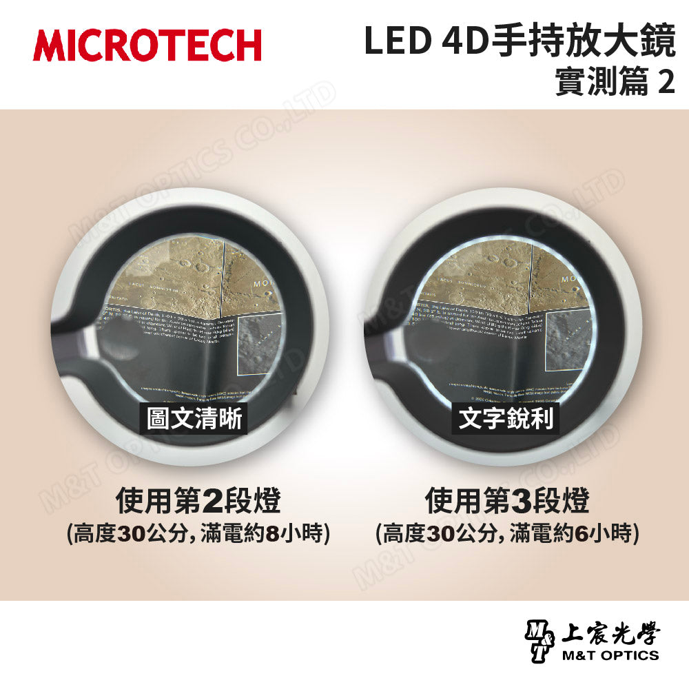 4DØ110mm手持放大鏡-LED充電