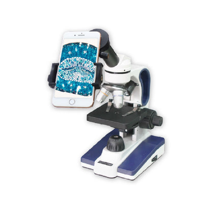 MICROTECH D1500-UPX 生物顯微鏡(上下光型)-學生顯微鏡-兒童顯微鏡-超值組(含手機支架、實驗工具組、拭鏡筆)