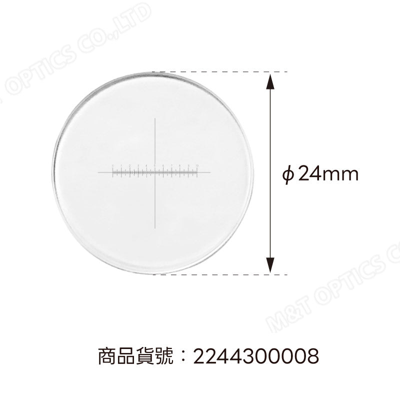 MICROTECH 目鏡測微尺-十字單軸/DIV=0.1mm