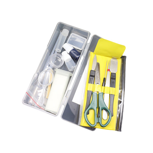 Basic microscope experimental tools and supplies set 